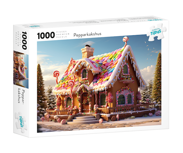 Produktbilde 1 for Puslespill pepperkakehus 1000 brikker, Tildas