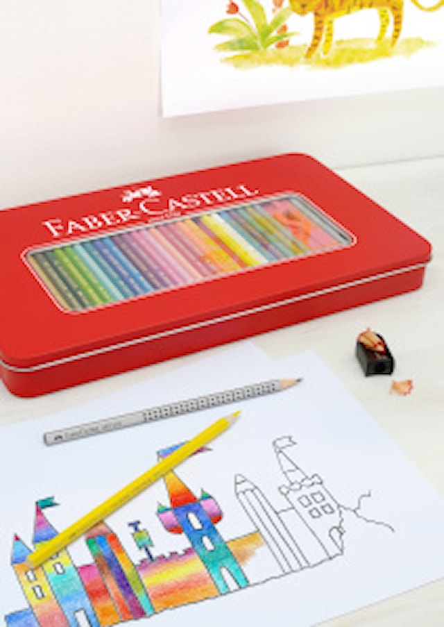 Produktbild 2 för Färgpennor Castle i Metalletui 36 färger Faber-Castell