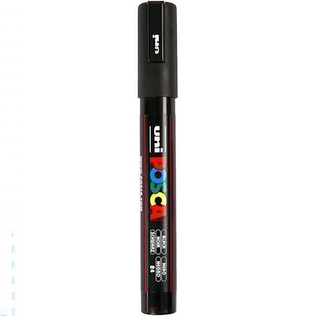 Produktbild 1 för Posca Marker SVART, PC-5M spets 2,5 mm