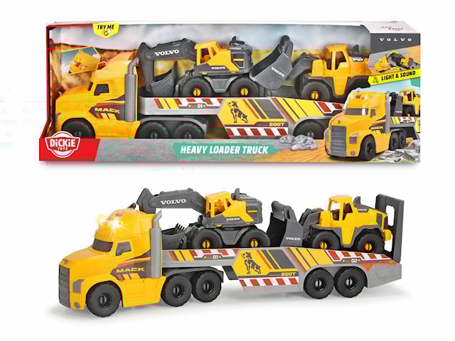 Produktbilde 6 for Mack/Volvo Lastebil med Anleggskjøretøy Dickie Toys