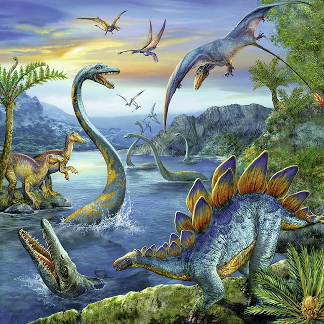 Produktbilde 2 for Dinosaur Fascination, Puslespill, 3x49 brikker, Ravensburger