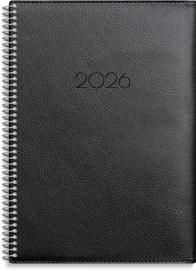 Tuotekuva 1 - Kalender 2026 A5 Business Twist Svart Burde
