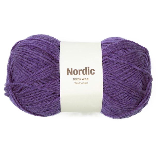 Nordic 100% ull 100 gr Styvmorsviol lila A836  Adlibris