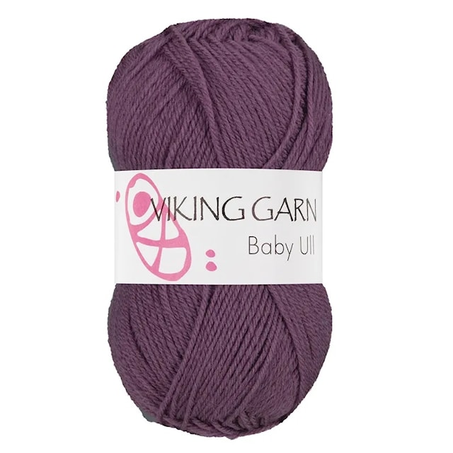 Baby Ull 50 g liila Viking Garn