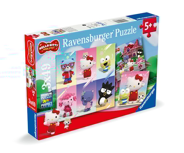 Tuotekuva 6 - Palapelit Hello Kitty Super Style 3x49 palaa, Ravensburger
