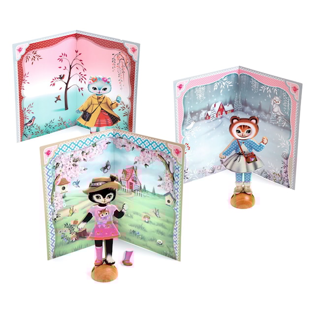 Produktbilde 6 for Klippefigurer Katter med avtagbare klistremerker Djeco