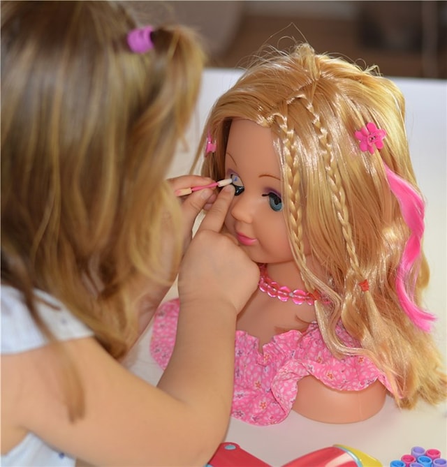 Produktbild 2 för Happy Friend Fanny Smink & Frisyrhuvud Blond