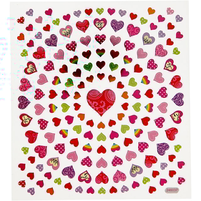 Produktbild 1 för Klistermärken små hjärtan 15x16,5 cm 1 ark