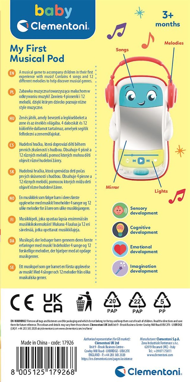 Produktbilde 3 for Min første musikalske Pod Clementoni