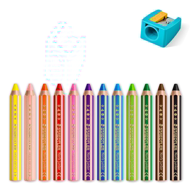 Produktbilde 3 for Fargeblyant 3-i-1 Chunky 12-pakning Noris Junior Staedtler