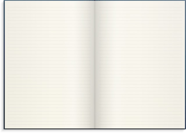 Produktbilde 2 for Notatbok A4 Mørkeblå tekstil, Linjert, Burde