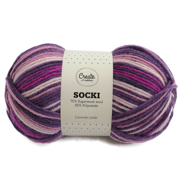 Produktbild 1 för Socki Garn Ullmix 100 g Lavender Fields B025 Adlibris