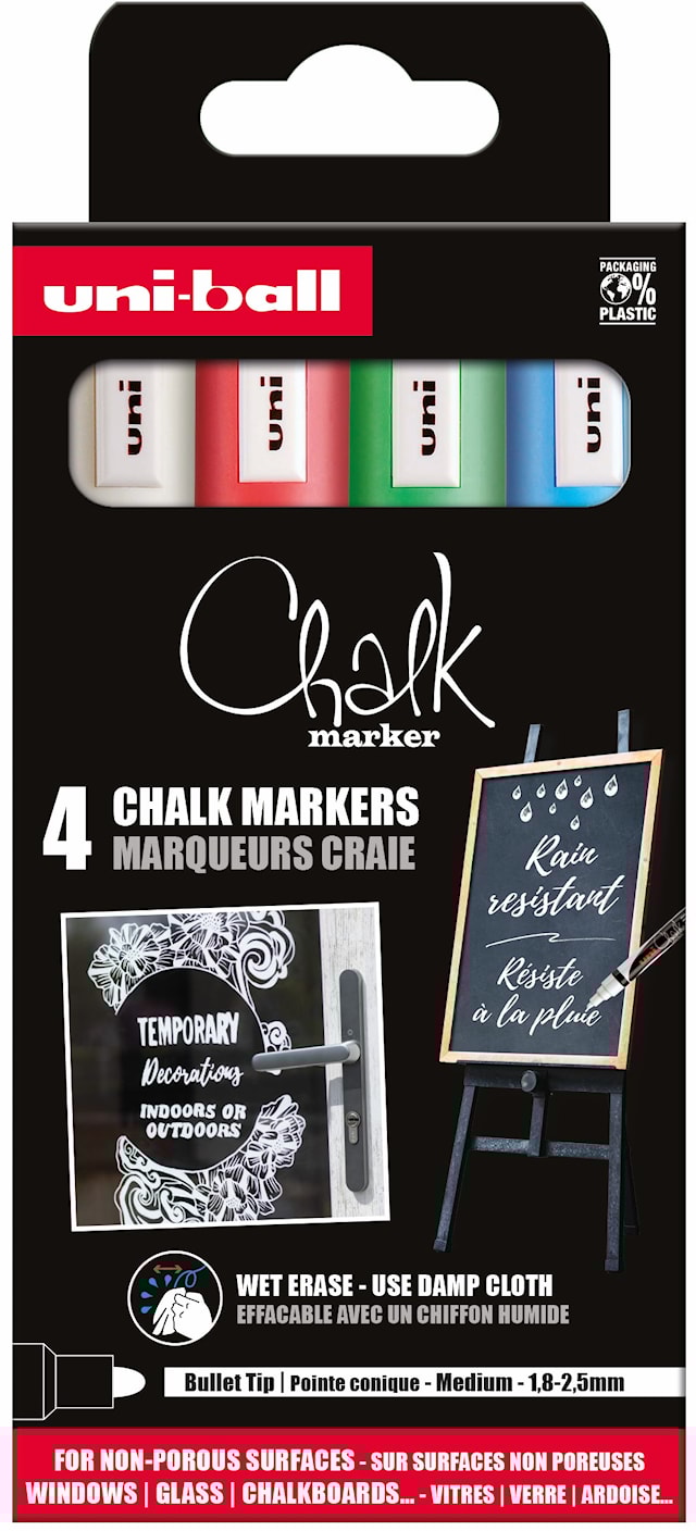 Märkpenna Chalk Marker PWE-5M 4-pack Posca
