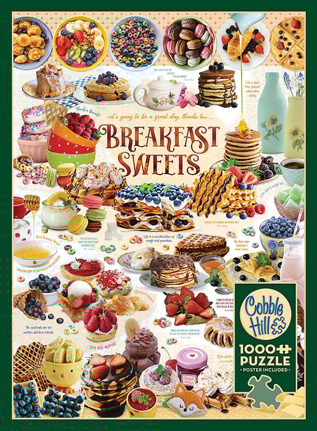 Produktbild 1 för Pussel Breakfast Sweets 1000 bitar, Cobble Hill