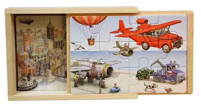 Flygmaskiner Lööf 4x träpussel