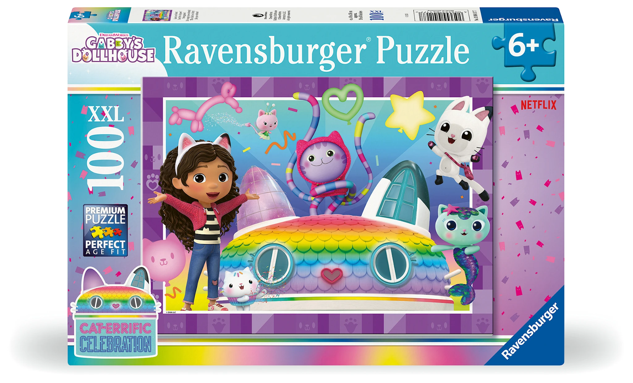 Produktbilde for Gabby's Dollhouse Puslespill 100 brikker XXL, Ravensburger