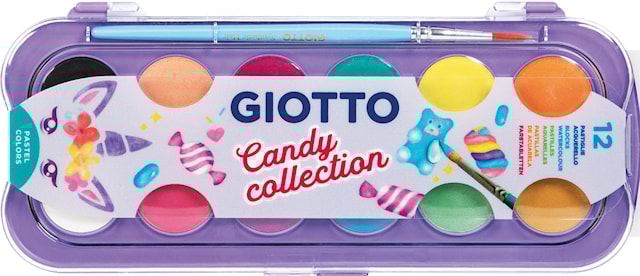 Produktbilde 1 for Vannfarger Candy Collection 12 farger Giotto Acquerelli