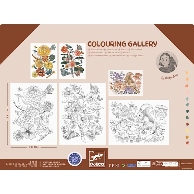 Tuotekuva 5 - Maalauskuvat kauniita metsäaiheita väritettäväksi Djeco