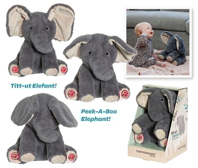 Produktbilde 2 for Elefant Borte-titt-tei 25 cm