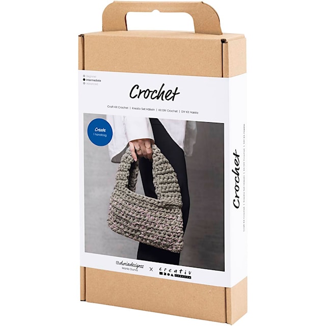 Produktbild 2 för DIY Kit Virkning Väska i olivgrön, Creativ Company