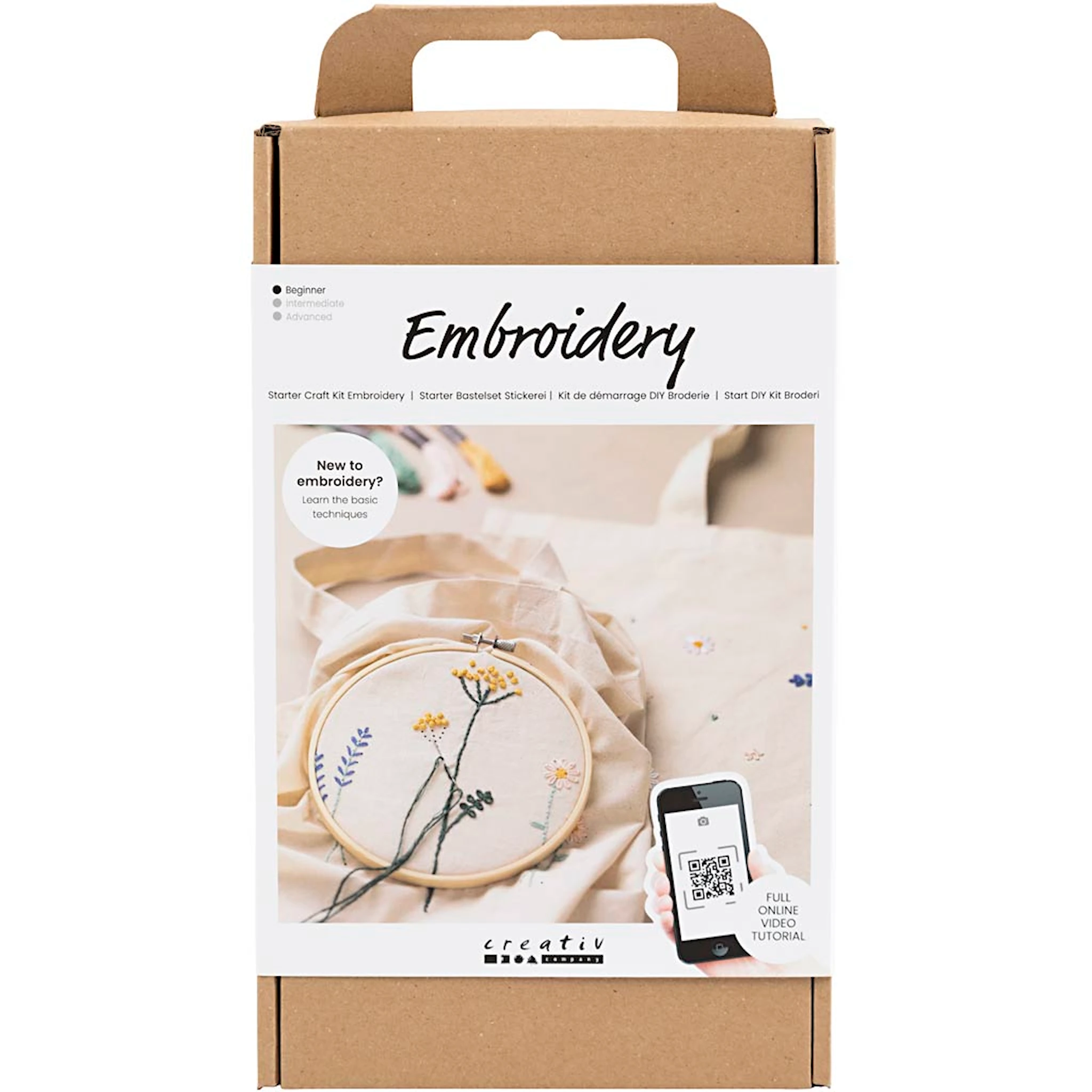 Produktbilde for Start DIY Kit Broderi, Blomster, 1 pk.