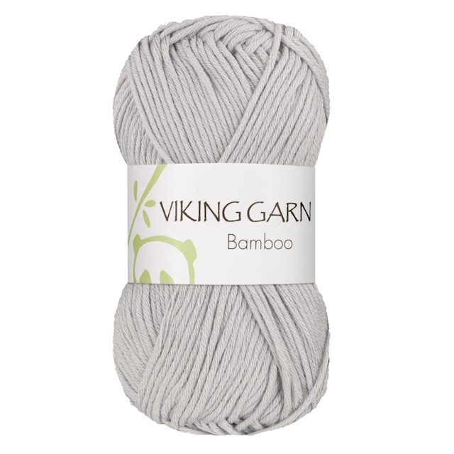 Bamboo Garn Bomullsmix 50 g Ljusgrå 613 Viking Garn