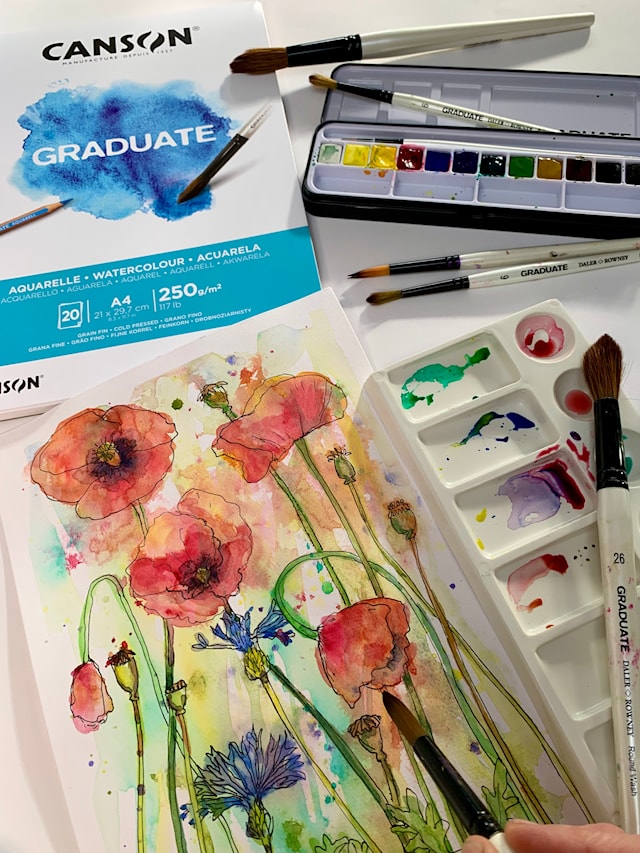 Tuotekuva 2 - Akvarelliväri Graduate 36 puolikas värinappi Daler-Rowney