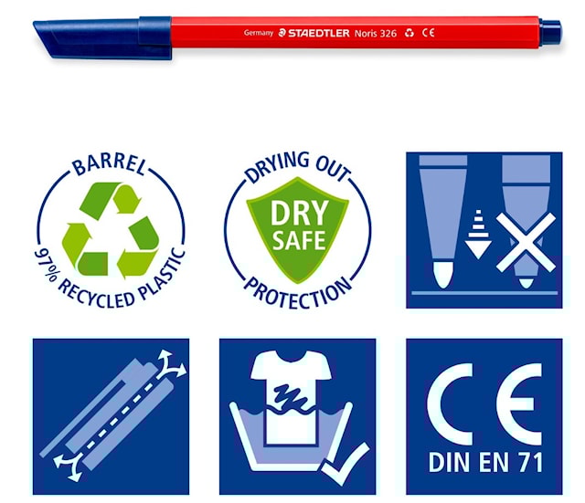 Produktbilde 4 for Noris fiberpenner 10 stk Etui Staedtler