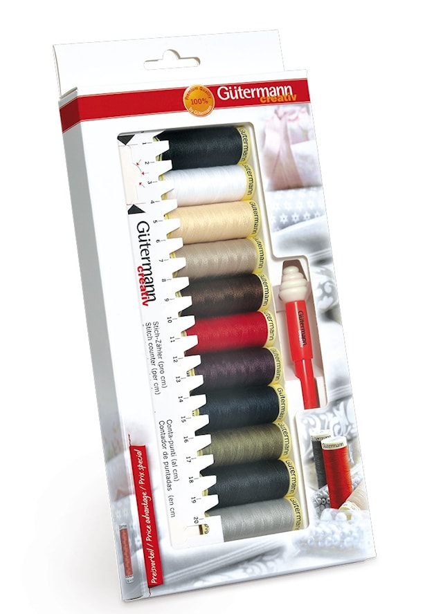 Trådset "Alla Tygers tråd" 100 M 11 rullar samt sprätt & fiffikus Gütermann