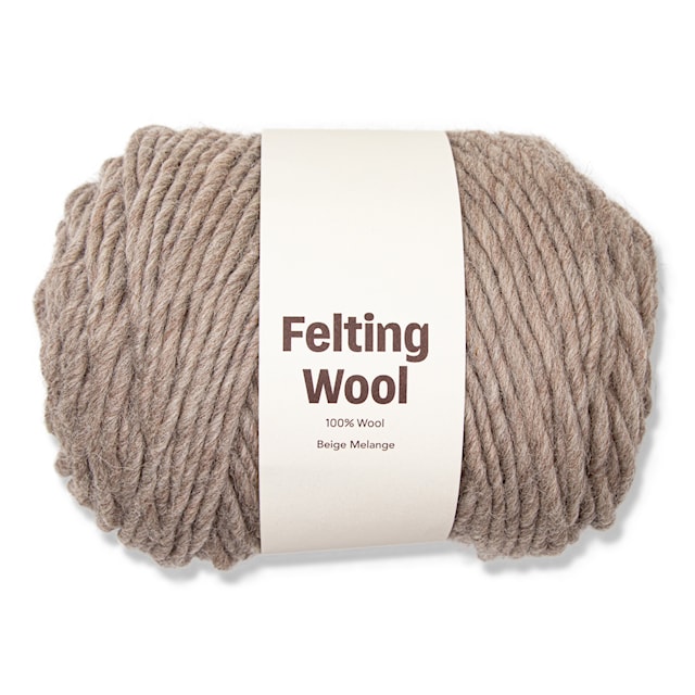 Felting Wool 100g Beige Melange A124 Adlibris