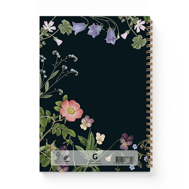 Produktbilde 3 for Notatbok A5 Wildflower Svart