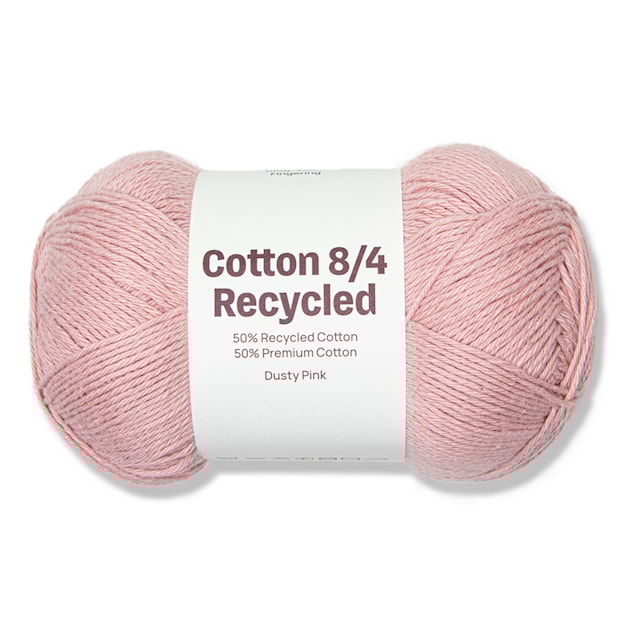 Cotton 8/4 Garn 100 g Recycled Dusty Pink A084 Adlibris