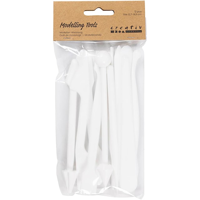 Produktbilde 2 for Modelleringspinner, str. 12,7-14,3 cm, hvit, 12 stk./ 1 pk.