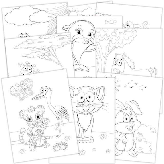 Produktbilde 2 for Søte Dyr Klistremerker Holografiske 100-pakning Sense