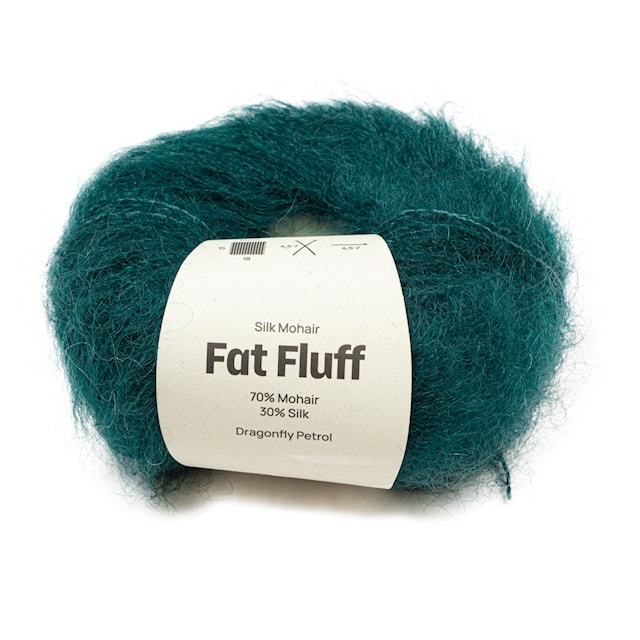 Silk Mohair Fat Fluff 25 gr Dragonflyg petrol A792 Adlibris