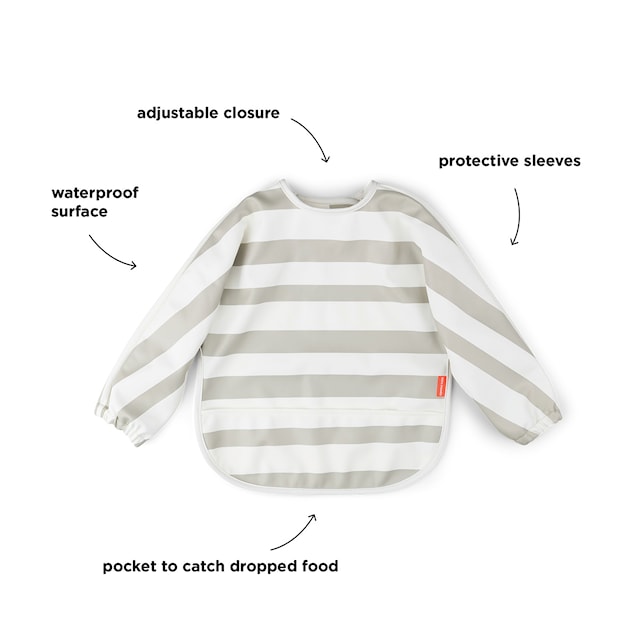 Produktbild 4 för Hakklapp med Ärm Stripes Sand Done by Deer