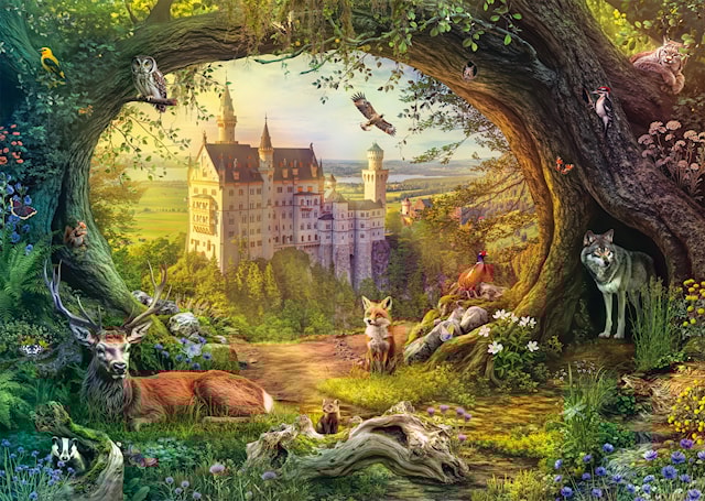 Tuotekuva 2 - Fairy Tale Castle And Forest Magic Palapeli 1000 Palaa Schmidt