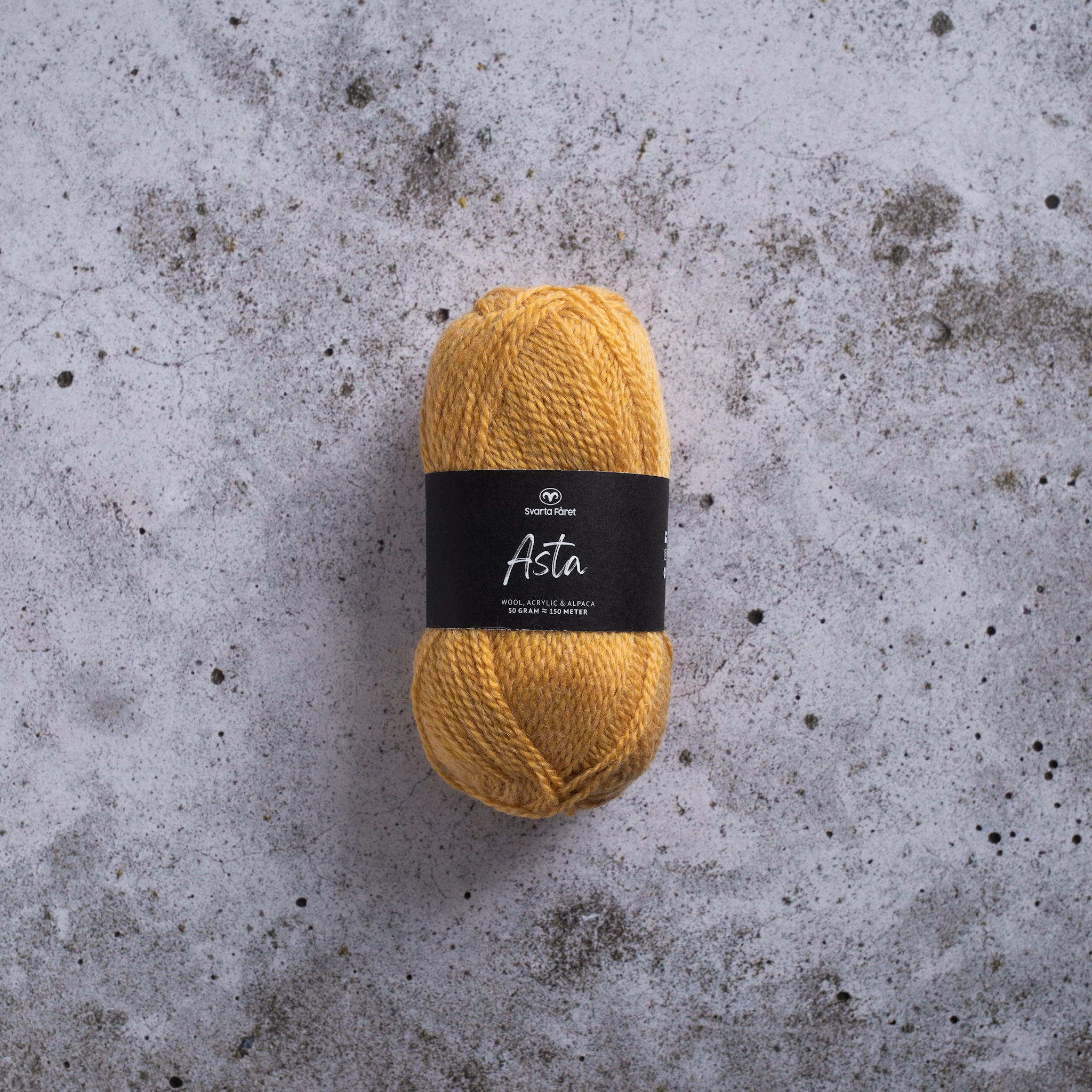 Produktbild för Asta Garn Ullmix 50 g Svarta Fåret