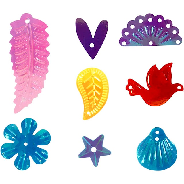 Produktbild 3 för Paljetter Sommarmix 15-45 mm Pärlemor Creativ Company