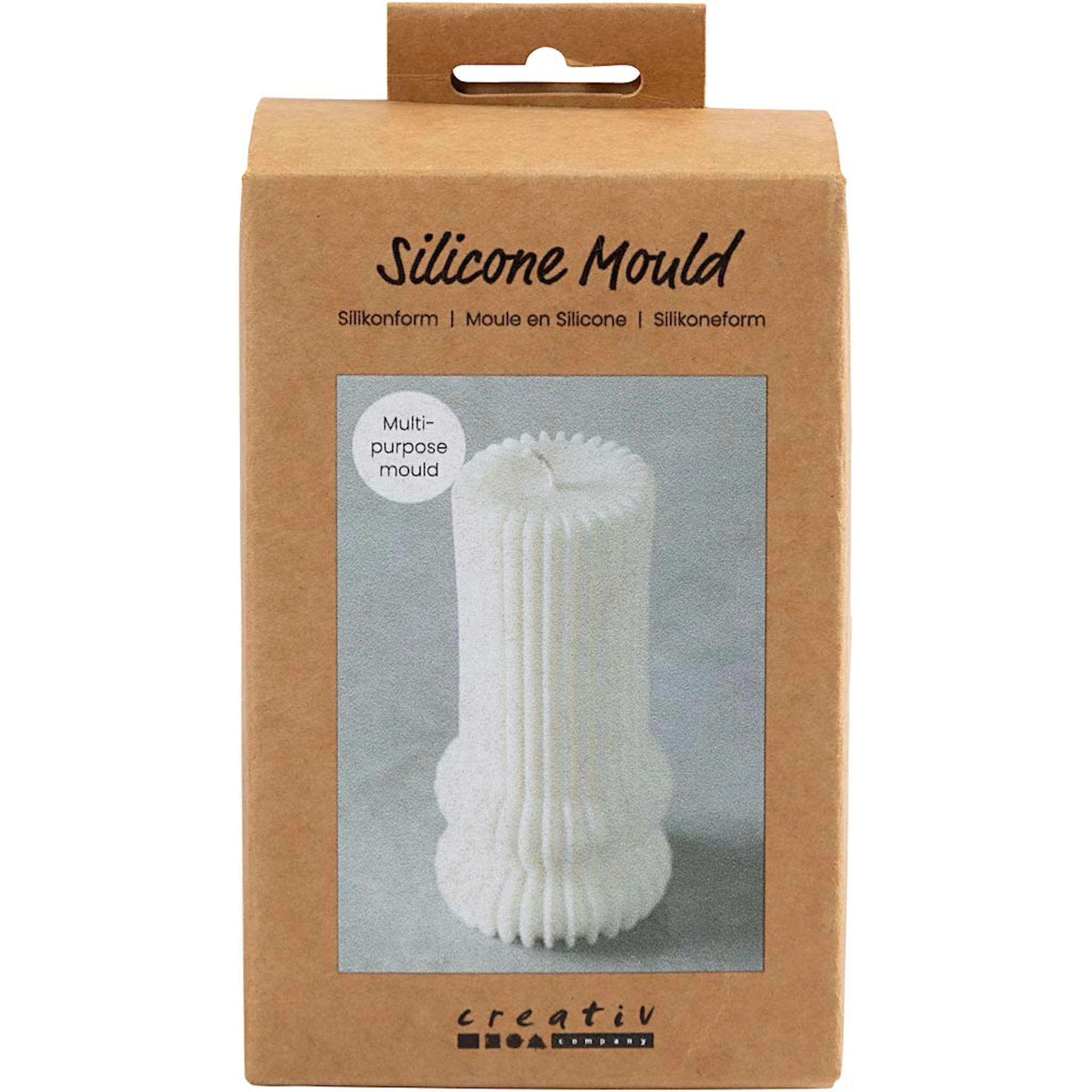 Produktbilde for Silikonform , Riflet sylinder med buer, H: 12,5 cm, dia. 6 cm, 1 stk./ 1 pk.