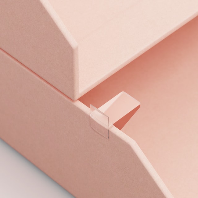 Tuotekuva 2 - Kirjakori Pinottava Dusty Pink 2-pakkaus Bigso Box of Sweden