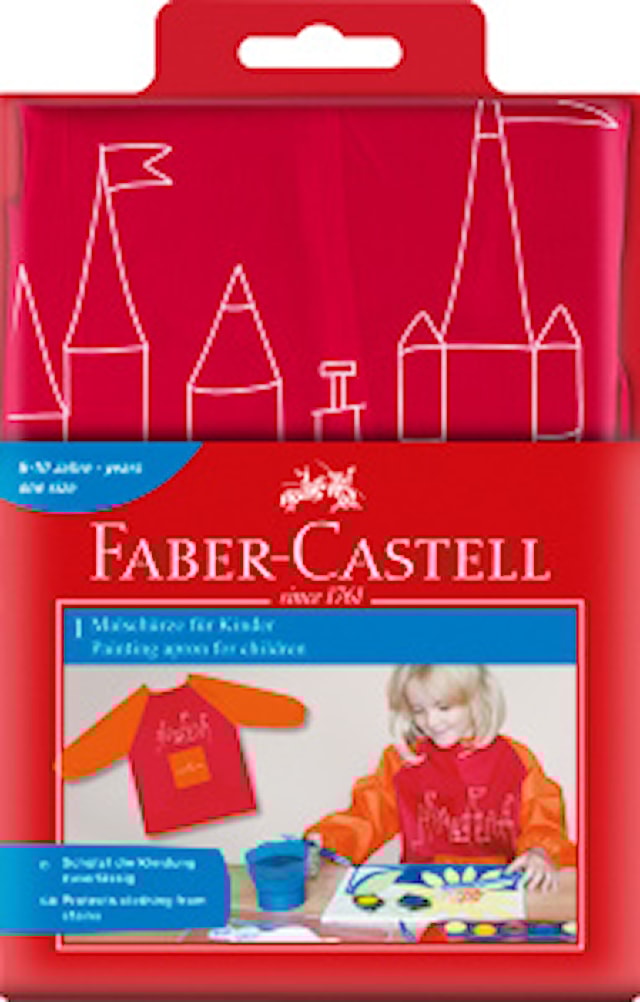 Produktbild 2 för Målarförkläde barn 100% polyester, Röd, Faber-Castell