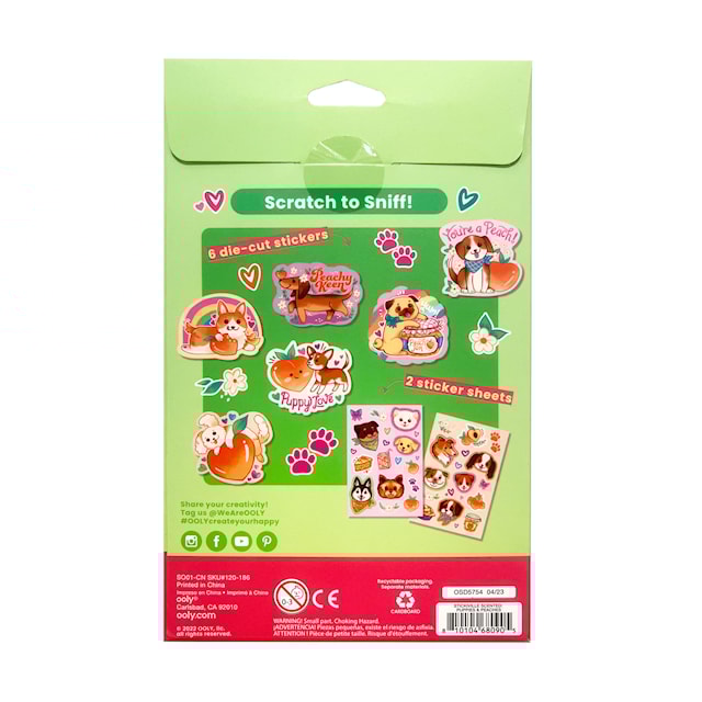 Produktbilde 4 for Duftende klistremerker Stickiville Hundevalper 12 stk Ooly