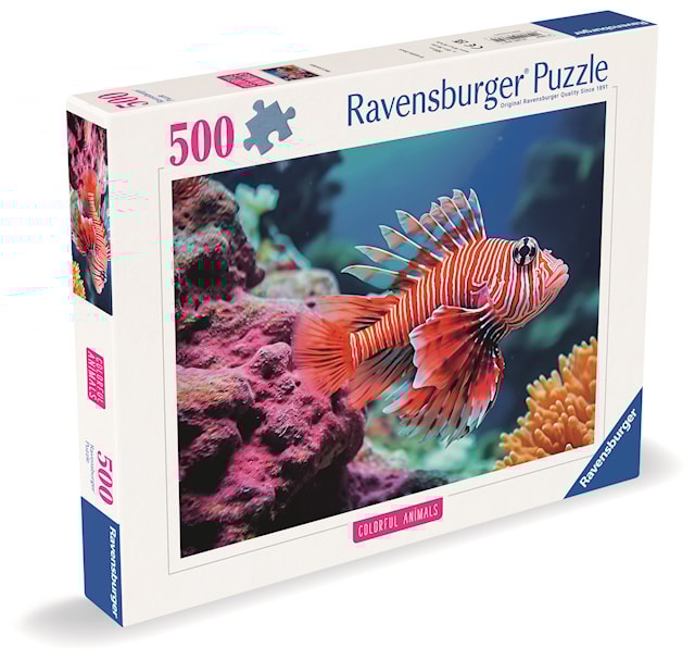 Produktbild 3 för Pussel Red Lionfish 500 bitar, Ravensburger