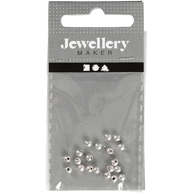 Produktbild 2 för Ändpärlor silverpläterade till wire 3 mm 20-pack