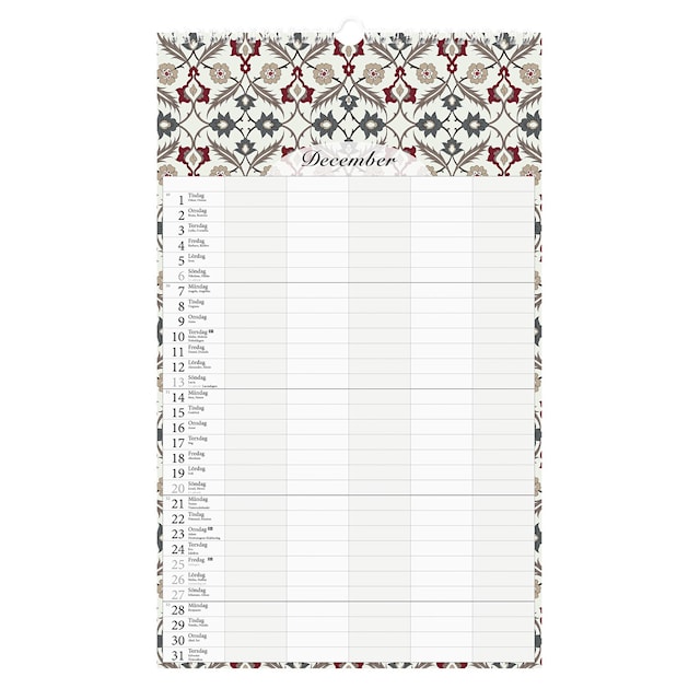 Produktbild 2 för Familjekalender Vägg 2026 Graphic Romance Paperstyle