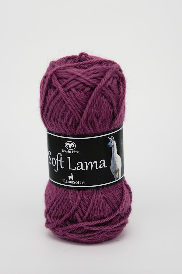 Soft Lama Garn Babylama 50 g rosa 43 Svarta Fåret