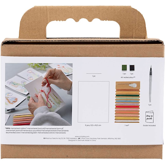 Produktbild 2 för Mini DIY Kit Broderi, Målningar med broderier, mixade färger, 1 förp.