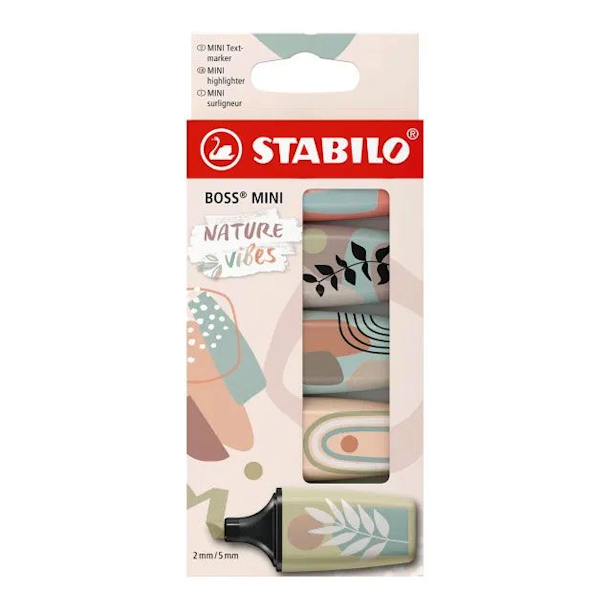 Produktbilde for Overstrykningspenner Mini Naturevibes 5-pakning STABILO BOSS