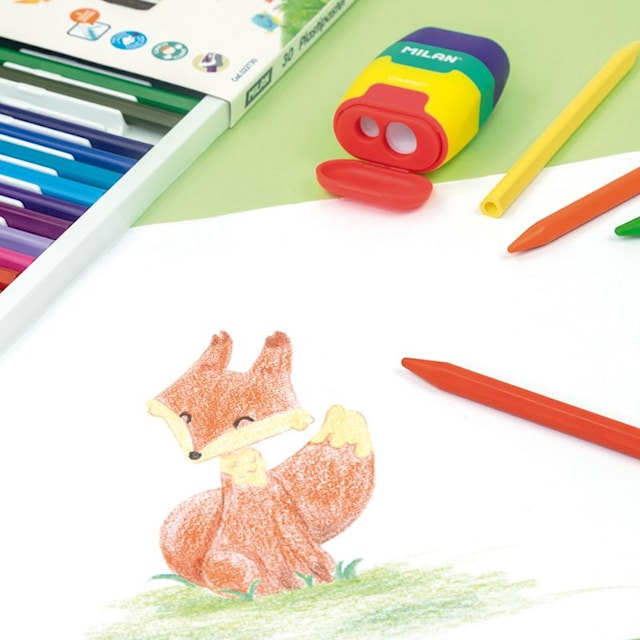 Tuotekuva 2 - Pastellikynät Kolmio 12 väriä Milan